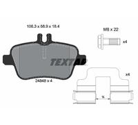 Jeu de plaquettes de frein TEXTAR 2484803, arrière