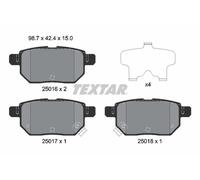TEXTAR 2501601 Kit de plaquettes de frein, frein à disque pour ASTON MARTIN,DAIH