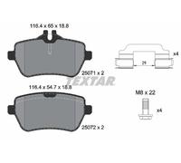 Jeu de plaquettes de frein TEXTAR 2507103, arrière