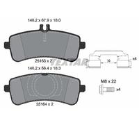 TEXTAR 2516305 Kit de plaquettes de frein, frein à disque pour MERCEDES-BENZ