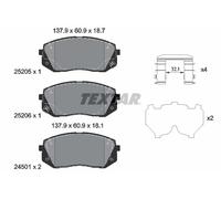 TEXTAR 2520504 Kit de plaquettes de frein, frein à disque pour HYUNDAI,HYUNDAI (