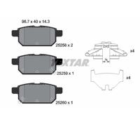 TEXTAR 2525801 Kit de plaquettes de frein, frein à disque pour MG (SAIC),SUZUKI,