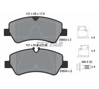 Plaquettes de frein 2560301 TEXTAR pour FORD TOURNEO CUSTOM V362 Autobus/Autocar