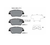 Plaquettes de frein 2564401 TEXTAR pour KIA HYUNDAI