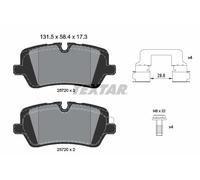TEXTAR 2572001 Kit de plaquettes de frein, frein à disque pour LAND ROVER