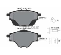 Jeu de plaquettes de frein TEXTAR 2582701, arrière