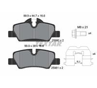 Plaquettes de frein 2598001 TEXTAR pour MINI MINI MINI Décapotable