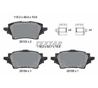 Textar Jeu de plaquettes de frein 2615301 Arrière pour Mazda, Suzuki, Toyota