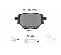 TEXTAR 2619501 Kit de plaquettes de frein, frein à disque pour CITROËN,FIAT,JEEP