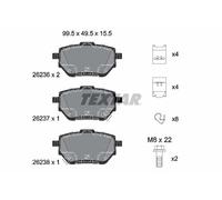 TEXTAR 2623601 Kit de plaquettes de frein, frein à disque pour TOYOTA