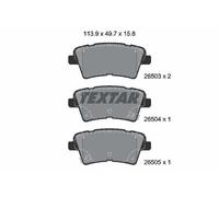 TEXTAR 2650301 Kit de plaquettes de frein, frein à disque pour KIA