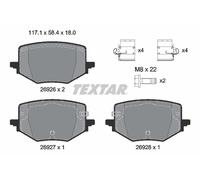 TEXTAR 2692601 Kit de plaquettes de frein, frein à disque pour NISSAN,RENAULT