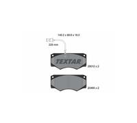 Textar Kit de plaquettes de frein 2901201 – Frein à disque – 1x