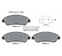TEXTAR 2945101 Plaquettes de frein