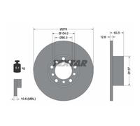 TEXTAR 2x Disque de Frein Avant Ø278 MM pour Mercedes-Benz Saloon W123 230 E 200