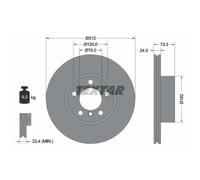 TEXTAR 2X Disque De Frein Avant Ø312 Mm Ventilé Pour BMW 1ER F20 116I 118D