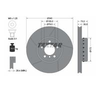 TEXTAR 2X Disque De Frein Avant Ø340 Mm À Biseau Pour BMW 1ER F20 118I