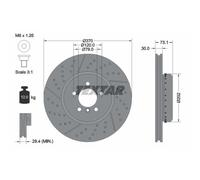 TEXTAR 2x Disque de Frein Avant Ø370 MM Angesenkt pour BMW 3er Touring F31 330d