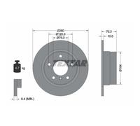 TEXTAR 2x Disques de Frein Arrière Ø280 MM Recouvert pour BMW Z4 Roadster E85
