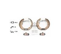 TEXTAR 84048002 Jeu de mâchoires de frein arrière pour Clio Twingo Thalia