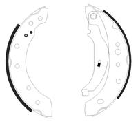TEXTAR 91061800 Jeu de mâchoires de frein pour NAZA,PEUGEOT