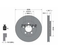 TEXTAR 92082205 Disque de frein pour AUDI,SEAT,SKODA,SKODA (SVW),STREETSCOOTER,V