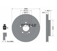 TEXTAR 92105905 Disque de frein pour MERCEDES-BENZ