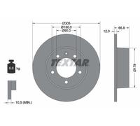 TEXTAR 92111203 Disque de frein pour ,NISSAN,OPEL,RENAULT,VAUXHALL