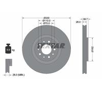 TEXTAR 92145103 Disque de frein pour ALFA ROMEO,JEEP,JEEP (GAC FCA)