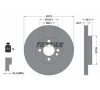 TEXTAR 92262403 Disque de frein pour MINI