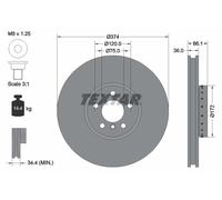TEXTAR 92266325 Disque de frein pour ALPINA,BMW