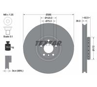 TEXTAR 92266425 Disque de frein pour BMW