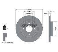 Disque de frein TEXTAR 92278003 avant, ventilé, 1 pièce