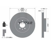 TEXTAR 92283205 Disque de frein pour LAND ROVER