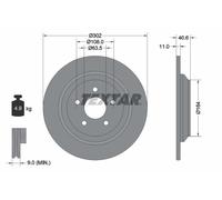 TEXTAR 92292403 Disque de frein pour FORD,FORD AUSTRALIA,LINCOLN (CHANGAN)