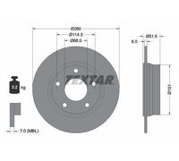 TEXTAR 92335803 Disque de frein pour NISSAN (DFAC),RENAULT,SAMSUNG