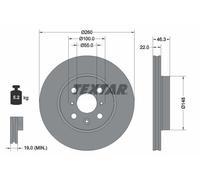 TEXTAR 92346103 Disque de frein