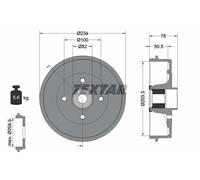 TEXTAR 94042400 Tambour de frein