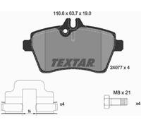 Plaquettes de frein 2407701 TEXTAR pour MERCEDES-BENZ CLASSE A