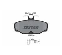 TEXTAR Plaquette de Freins Arrière pour Ford Sierra Break Caterham Sept Ace