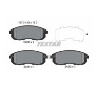 TEXTAR Plaquette de Freins Bremsbelegsatz Avant pour Suzuki SX4 Fiat Sedici Cube