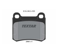 TEXTAR Plaquettes Bremsbelegsatz Arrière pour Mercedes-Benz Saloon