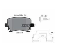 TEXTAR Plaquettes Bremsbelegsatz Arrière pour VW Golf VI Sirocco Seat Leon de St
