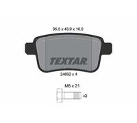 TEXTAR Plaquettes de frein Arrière convient pour MERCEDES-BENZ Citan Van (W415)