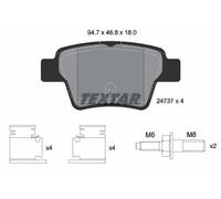 TEXTAR Plaquettes de frein Arrière convient pour PEUGEOT 207 (WA, WC) 307 (3A/C)