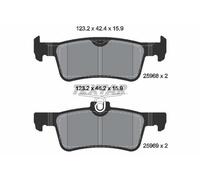 TEXTAR Plaquettes de frein Arrière convient pour PEUGEOT 308 II 3/5 portes