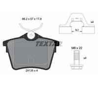 TEXTAR Plaquettes de frein Arrière convient pour PEUGEOT 407 Berline (6D)