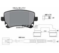 TEXTAR Plaquettes de frein Arrière pour BENTLEY CONTINENTAL Décapotable (3W)