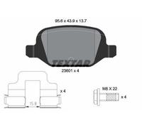 TEXTAR Plaquettes de frein Arrière pour FIAT 500 3 portes (312) Idea (350)