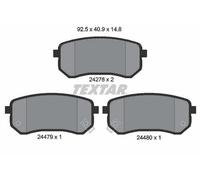 TEXTAR Plaquettes de frein Arrière pour HYUNDAI i10 (PA) Plaquettes de freins